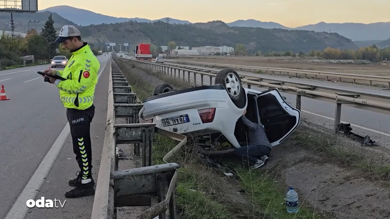 karabukte otomobil devrildi 2 yarali CYLYHgEY.jpg